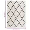 vidaXL Tapis shaggy &agrave; poils longs Noir et cr&egrave;me 140x200 cm