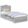 vidaXL Cadre de lit Gris Sonoma 90 x 200 cm Bois d'ing&eacute;nierie