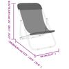 vidaXL Chaises plage pliantes lot de 2 textil&egrave;ne acier enduit poudre