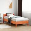 vidaXL Cadre de lit sans matelas cire marron 75x190 cm bois pin massif