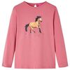 vidaXL T-shirt enfants &agrave; manches longues rose vieux 128