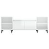 vidaXL Meuble TV Blanc brillant 160x35x55 cm Bois d'ing&eacute;nierie