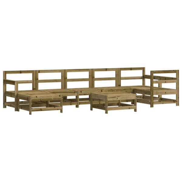 vidaXL Salon de jardin 8 pcs bois de pin impr&eacute;gn&eacute;