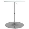 vidaXL Table de bar blanc 60x60x90cm bois d'ing&eacute;nierie et acier chrom&eacute;
