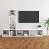 vidaXL Ensemble de meubles TV 3 pcs Blanc Bois d'ing&eacute;nierie