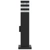 vidaXL Lampadaires d'ext&eacute;rieur avec sortie 3 pcs noir 50 cm aluminium