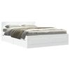 vidaXL Cadre de lit avec t&ecirc;te de lit sans matelas blanc 140x190 cm