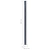 vidaXL Poteaux de cl&ocirc;ture 3 pcs Gris fonc&eacute; 185 cm Aluminium