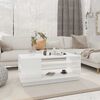vidaXL Table basse blanc brillant 102x55x43 cm bois d'ing&eacute;nierie