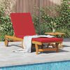 vidaXL Transat 1-personne Marron 63 x 199 x 85cm Bois d'acacia massif