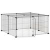 vidaXL Cage animaux de compagnie à 12 panneaux et porte Noir 35x35 cm