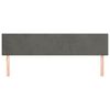 vidaXL T&ecirc;tes de lit Gris fonc&eacute; 200x5x78/88 cm Velours
