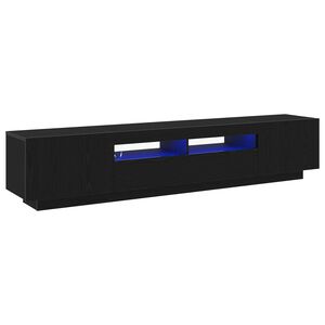vidaXL Ensemble meuble TV 2 pc Noir Bois d'ing&eacute;nierie