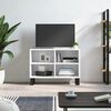 vidaXL Meuble TV blanc 69,5 x 30 x 50 cm bois d'ing&eacute;nierie
