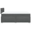 vidaXL Sommier &agrave; lattes de lit avec matelas Gris fonc&eacute; 120x200cm Tissu