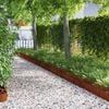 vidaXL Bordures de pelouse 10 pcs Rouill&eacute; 103 x 0,05 x 22 cm