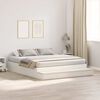 vidaXL Cadre de lit avec rangement Blanc 200 cm Bois d'ing&eacute;nierie