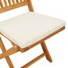 vidaXL Chaise pliante avec coussin 4 pcs Blanc 49 x 57.5 x 92cm