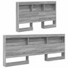 vidaXL T&ecirc;te de lit de rangement Gris Sonoma 207,5 x 137,5 x 76,5 cm
