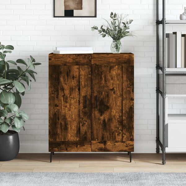 vidaXL Buffet chêne fumé 69,5x34x90 cm bois d'ingénierie
