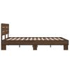 vidaXL Cadre de lit sans matelas ch&ecirc;ne marron 135x190 cm