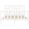vidaXL Cadre de lit sans matelas blanc 140x190 cm bois de pin massif