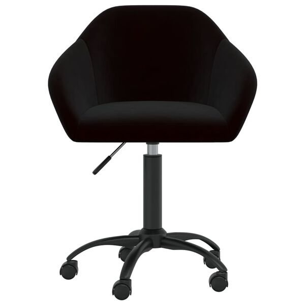 vidaXL Chaises pivotantes &agrave; manger lot de 2 noir velours