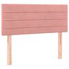 vidaXL Sommier &agrave; lattes de lit avec matelas Rose 90x200 cm Velours