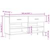 vidaXL Banc &agrave; chaussures ch&ecirc;ne sonoma 102x35x55 cm bois d'ing&eacute;nierie