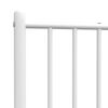 vidaXL T&ecirc;te de lit de remplacement m&eacute;tal blanc 100 cm