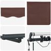 vidaXL Auvent r&eacute;tractable automatique avec LED marron 400x300 cm