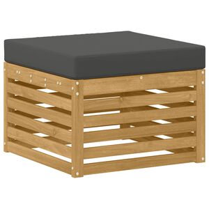 vidaXL Pouf d'Ext&eacute;rieur Bois d'Acacia Massif Blanc