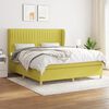 vidaXL Sommier &agrave; lattes de lit avec matelas Vert 180x200 cm Tissu
