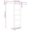 vidaXL Porte coulissante ORKDAL Marron 73,5 x 211 cm Pin massif