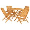 vidaXL Ensemble &agrave; manger de jardin 5 pcs Bois de teck massif