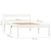 vidaXL Cadre de lit sans matelas blanc bois de pin massif 90x200 cm