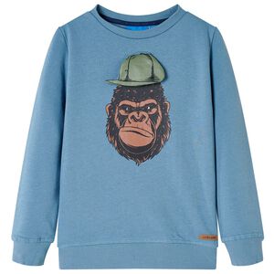 vidaXL Sweatshirt pour enfants bleu moyen 92