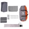 vidaXL Tente familiale avec toit Gris et orange 460 x 430 x 214 cm