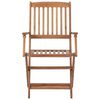 vidaXL Chaises pliables d'ext&eacute;rieur et coussins lot de 8 Bois d'acacia