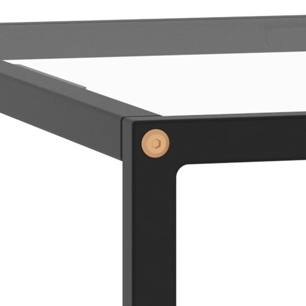vidaXL Table basse Noir avec verre tremp&eacute; 60x60x35 cm