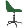 vidaXL Chaise pivotante de salle &agrave; manger Vert fonc&eacute; Velours