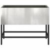 vidaXL Bac de jardin sur&eacute;lev&eacute; Argent 60 x 26 x 45 cm Acier inoxydable