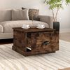 vidaXL Table basse Ch&ecirc;ne fum&eacute; 50x50x35 cm Bois d'ing&eacute;nierie