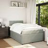vidaXL Sommier &agrave; lattes de lit et matelas gris clair 120x190cm velours