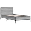 vidaXL Cadre de lit sans matelas sonoma gris 100x200 cm