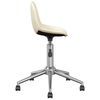 vidaXL Chaises pivotantes &agrave; manger lot de 2 cr&egrave;me tissu