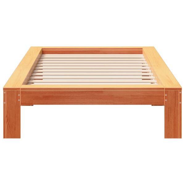 vidaXL Cadre de lit sans matelas cire marron 90x190 cm bois pin massif