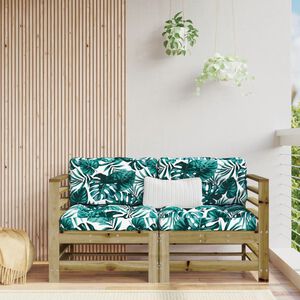 vidaXL Canap&eacute;s d'angle de jardin 2 pcs bois de pin impr&eacute;gn&eacute;
