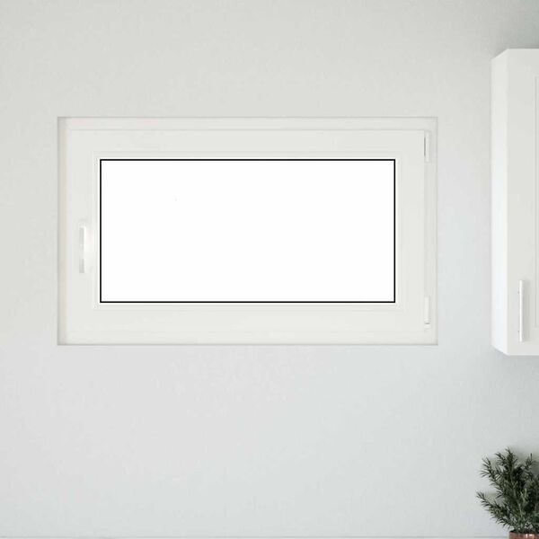 vidaXL Fenêtre de sous-sol« RISOR » 100 x 60 cm oscillo-battante DIN droite blanche