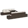 vidaXL Ensemble de canap&eacute; de jardin 9 pc Marron et Cr&egrave;me